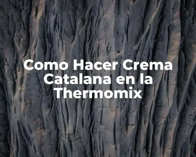 Como Hacer Crema Catalana en la Thermomix