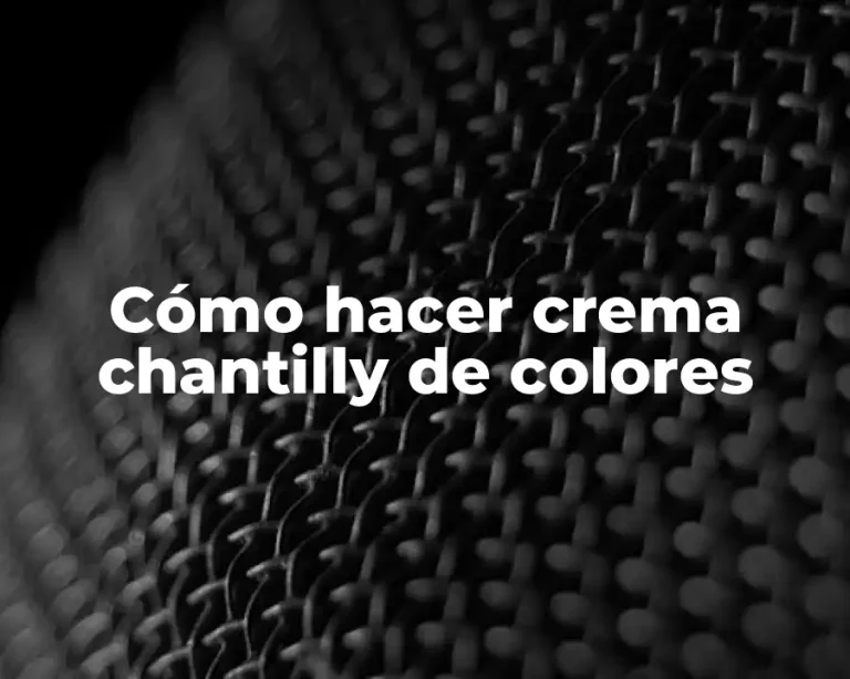 Cómo hacer crema chantilly de colores
