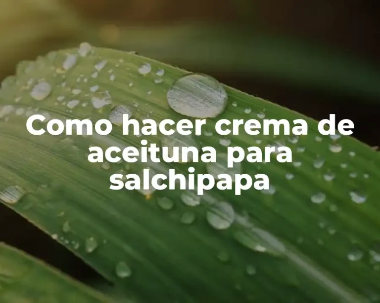 Como hacer crema de aceituna para salchipapa