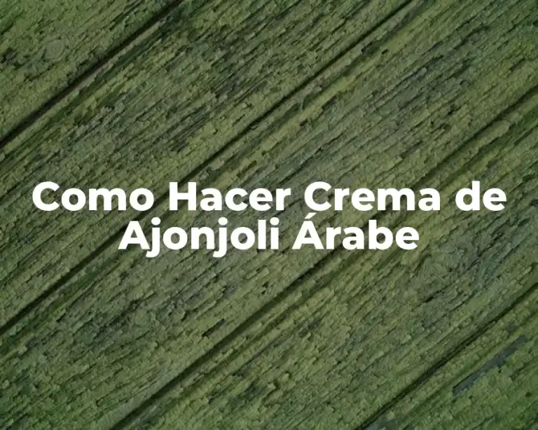 Como Hacer Crema de Ajonjoli Árabe
