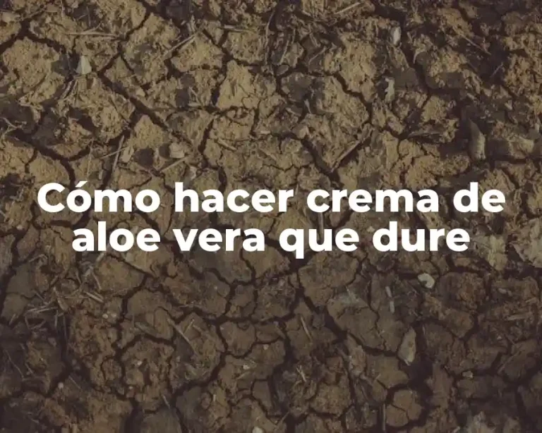 Cómo hacer crema de aloe vera que dure