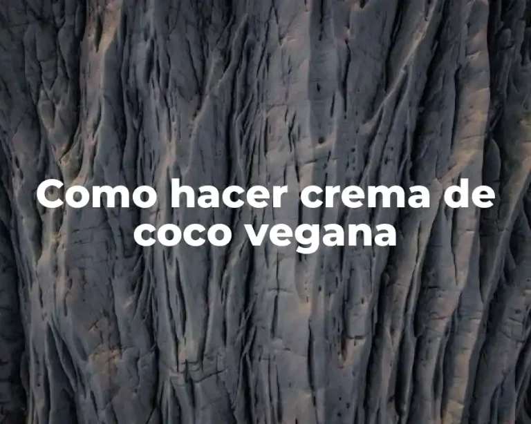Como hacer crema de coco vegana