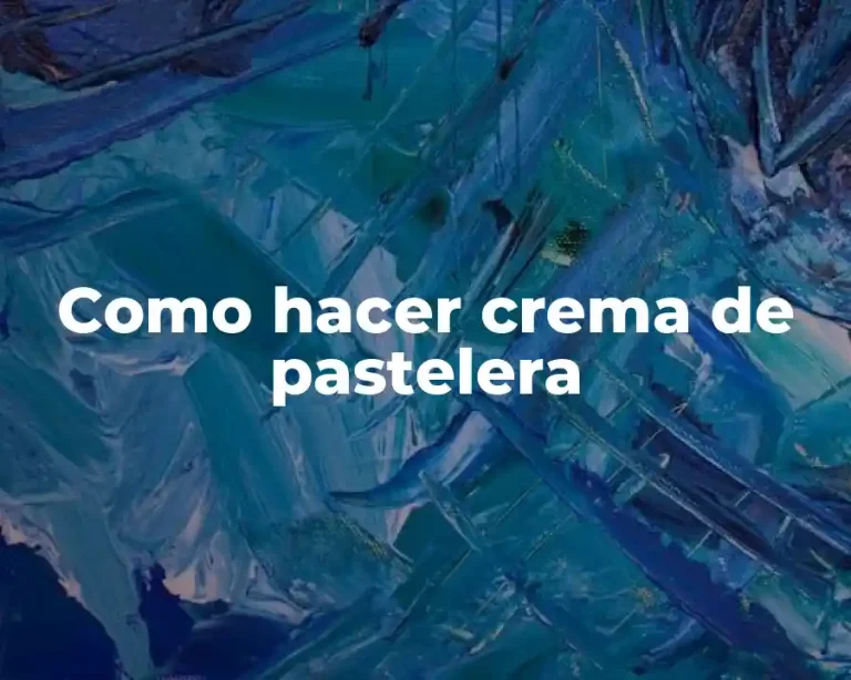 Como hacer crema de pastelera