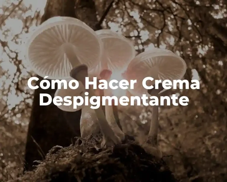 Cómo Hacer Crema Despigmentante