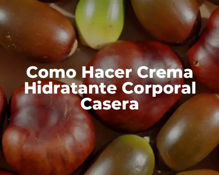 Como Hacer Crema Hidratante Corporal Casera