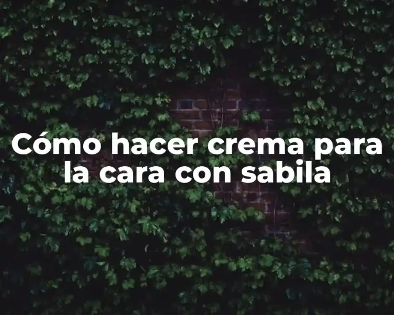 Cómo hacer crema para la cara con sabila