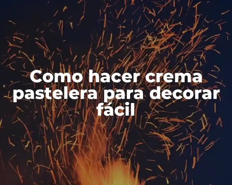 Como hacer crema pastelera para decorar fácil