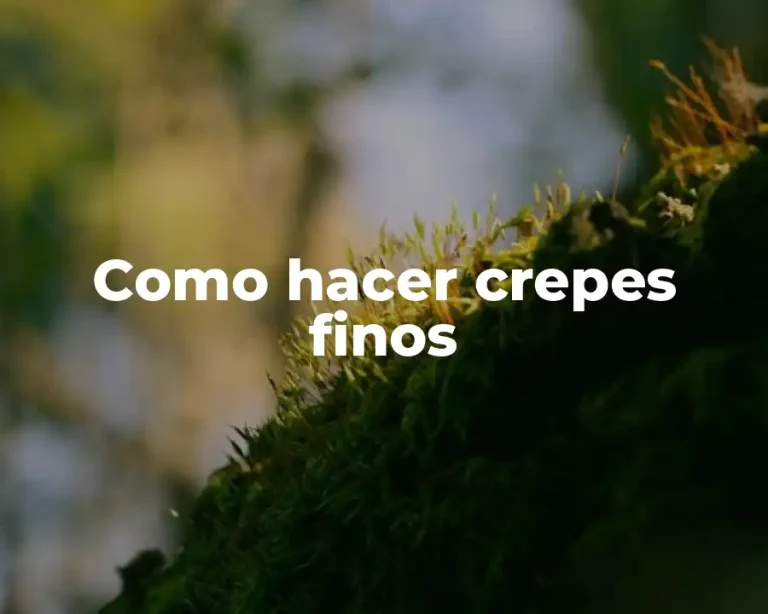 Como hacer crepes finos