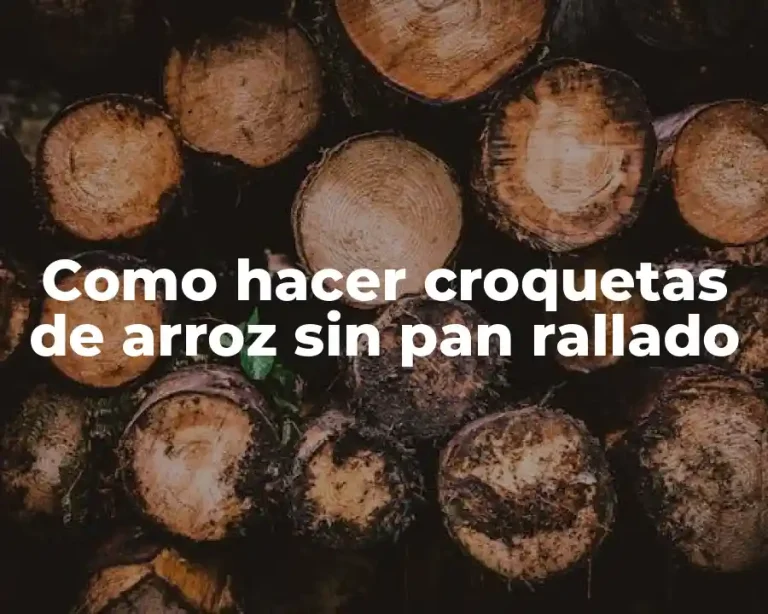 Como hacer croquetas de arroz sin pan rallado