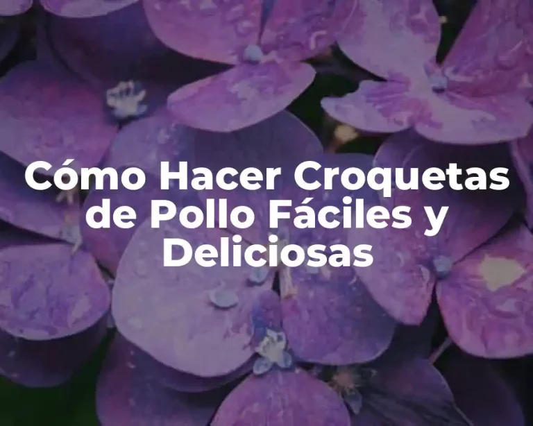 Cómo Hacer Croquetas de Pollo Fáciles y Deliciosas