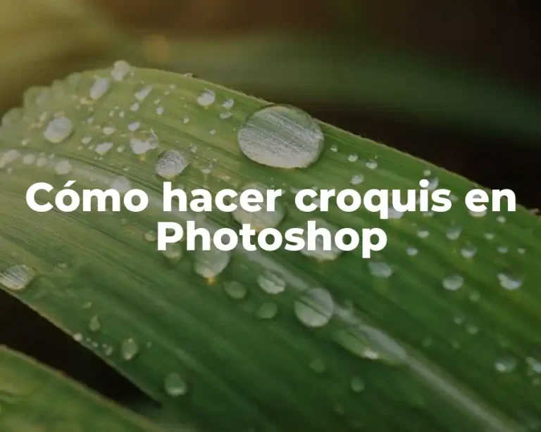 Cómo hacer croquis en Photoshop