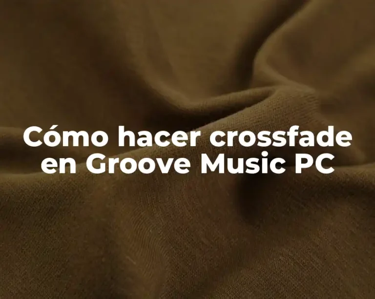 Cómo hacer crossfade en Groove Music PC