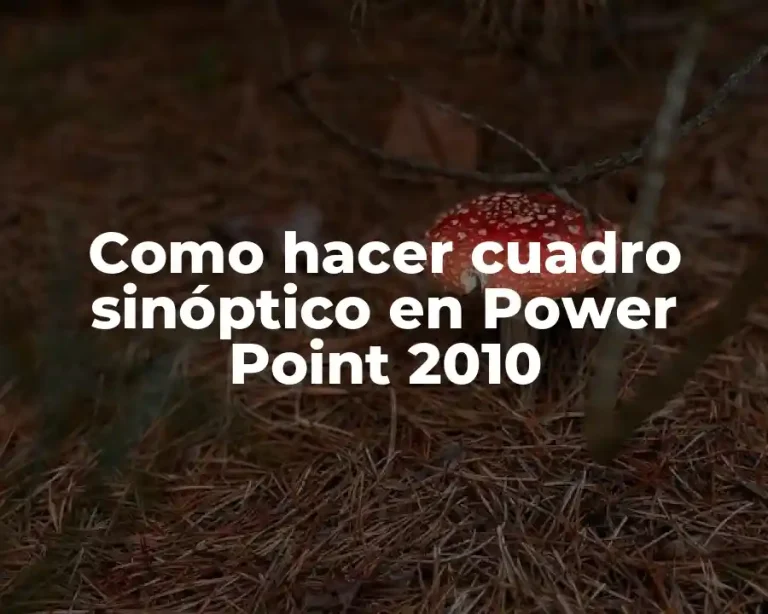 Como hacer cuadro sinóptico en Power Point 2010