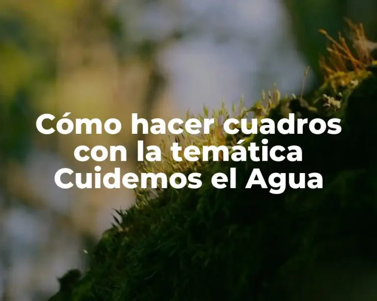 Cómo hacer cuadros con la temática Cuidemos el Agua