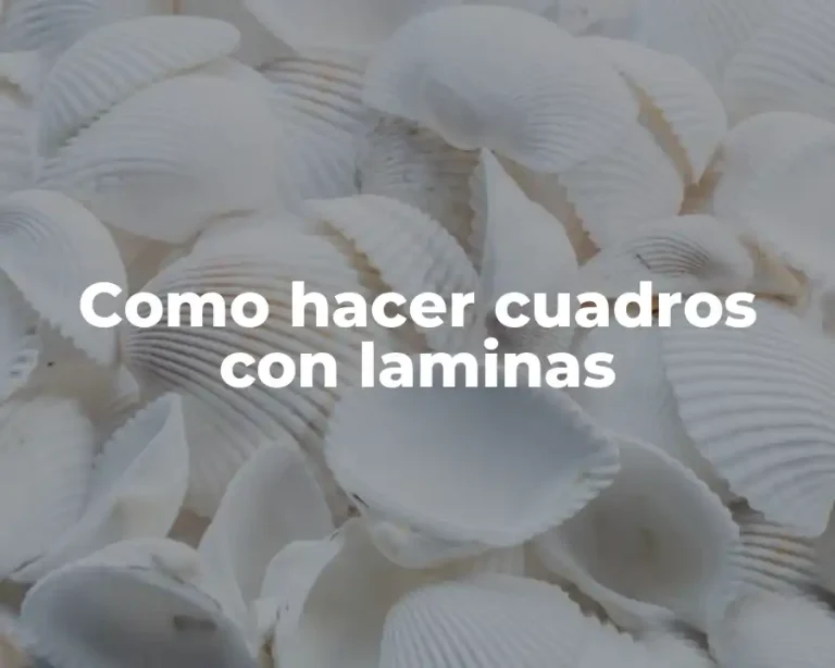 Como hacer cuadros con laminas
