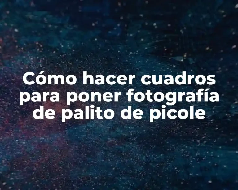 Cómo hacer cuadros para poner fotografía de palito de picole