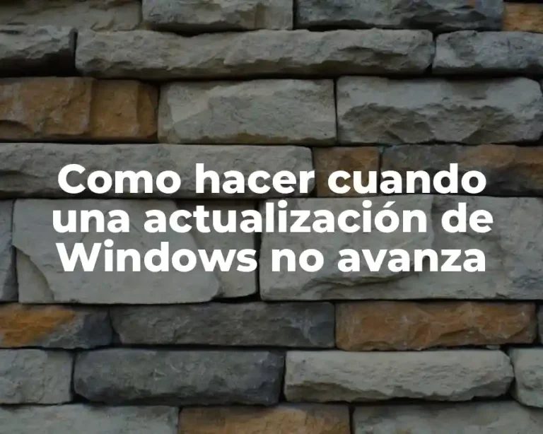 Como hacer cuando una actualización de Windows no avanza