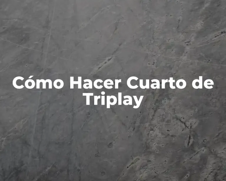 Cómo Hacer Cuarto de Triplay