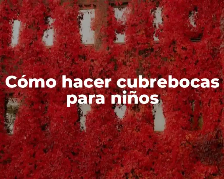 Cómo hacer cubrebocas para niños