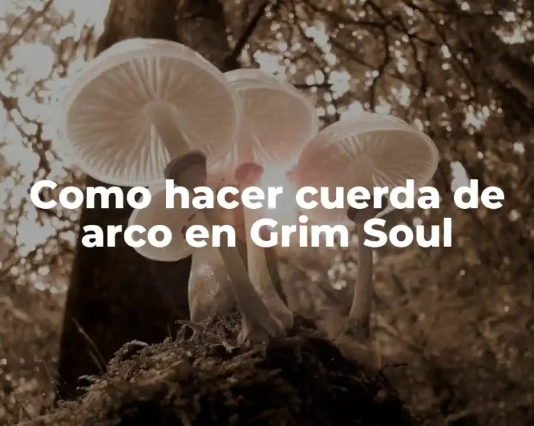 Como hacer cuerda de arco en Grim Soul