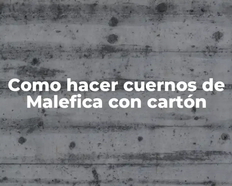 Como hacer cuernos de Malefica con cartón