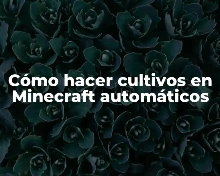 Cómo hacer cultivos en Minecraft automáticos