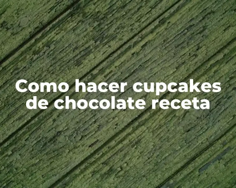 Como hacer cupcakes de chocolate receta
