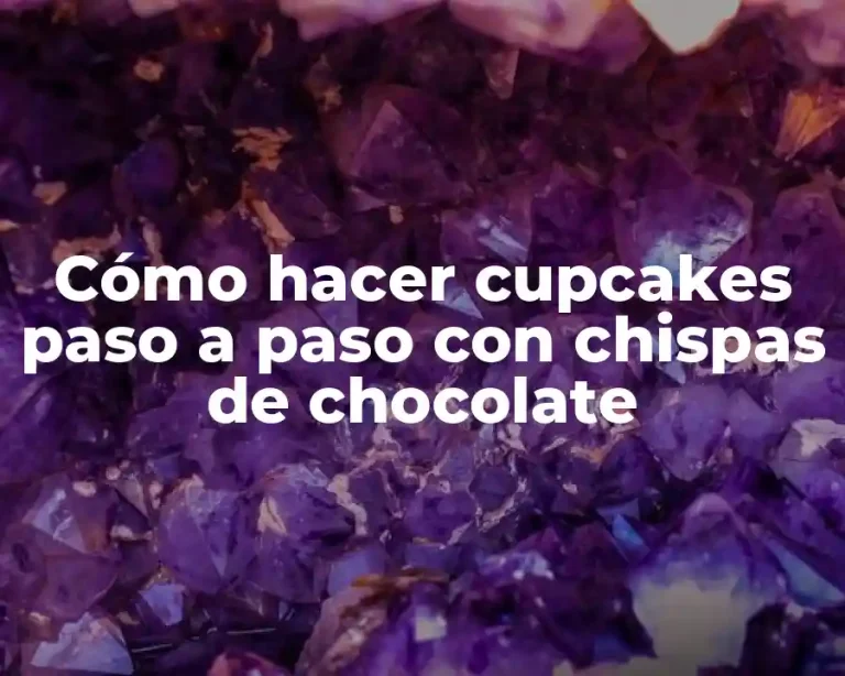 Cómo hacer cupcakes paso a paso con chispas de chocolate