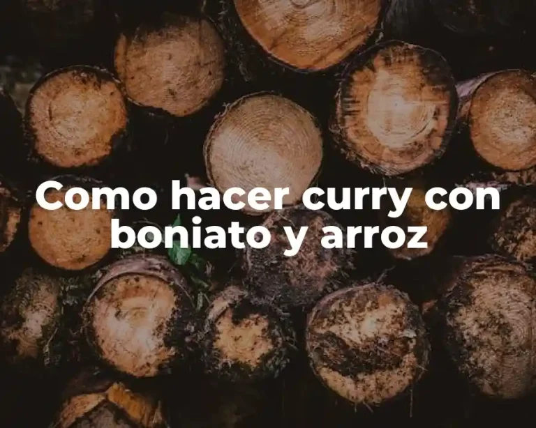 Como hacer curry con boniato y arroz