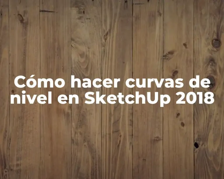 Cómo hacer curvas de nivel en SketchUp 2018