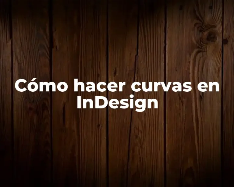 Cómo hacer curvas en InDesign