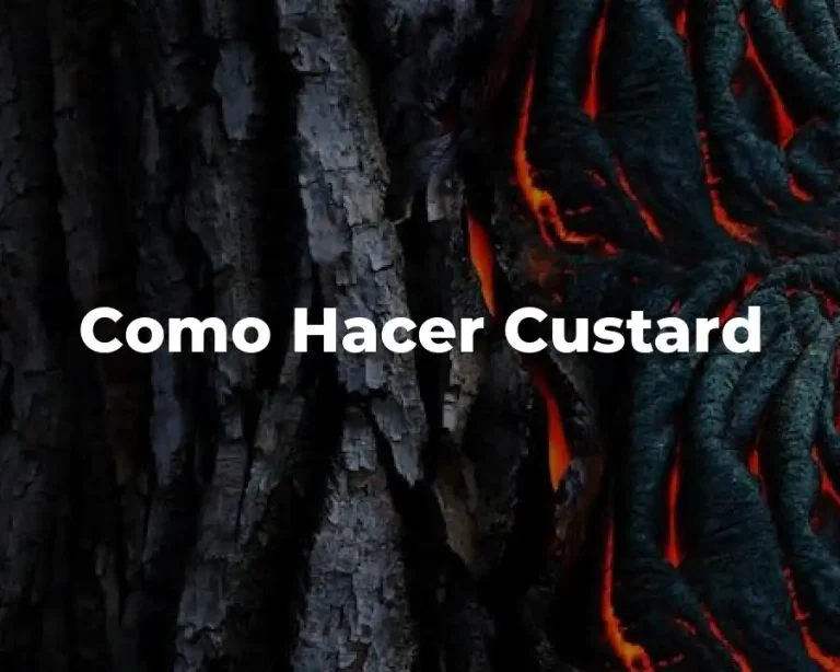 Como Hacer Custard