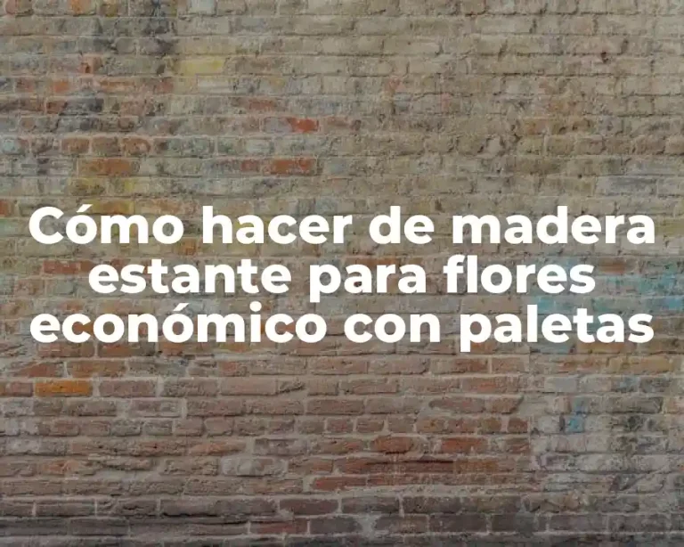 Cómo hacer de madera estante para flores económico con paletas