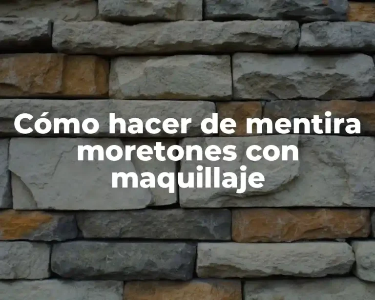 Cómo hacer de mentira moretones con maquillaje