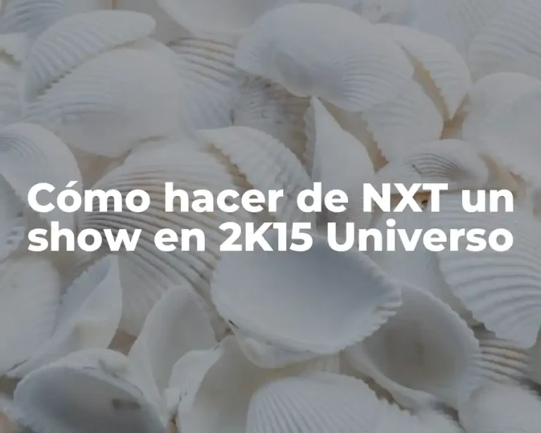 Cómo hacer de NXT un show en 2K15 Universo