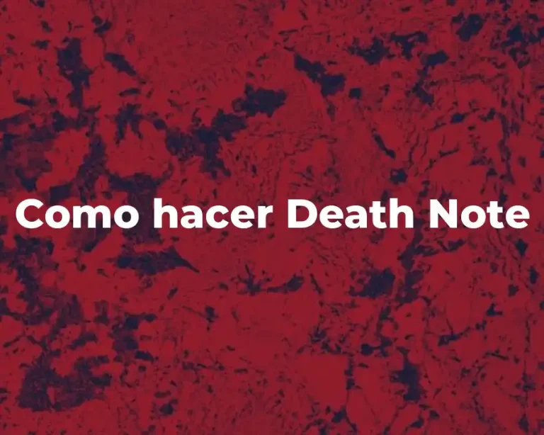 Como hacer Death Note