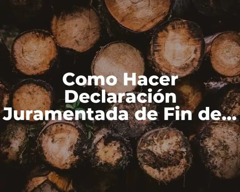 Como Hacer Declaración Juramentada de Fin de Gestión
