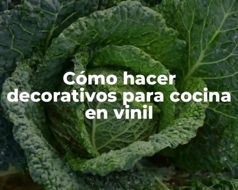 Cómo hacer decorativos para cocina en vinil
