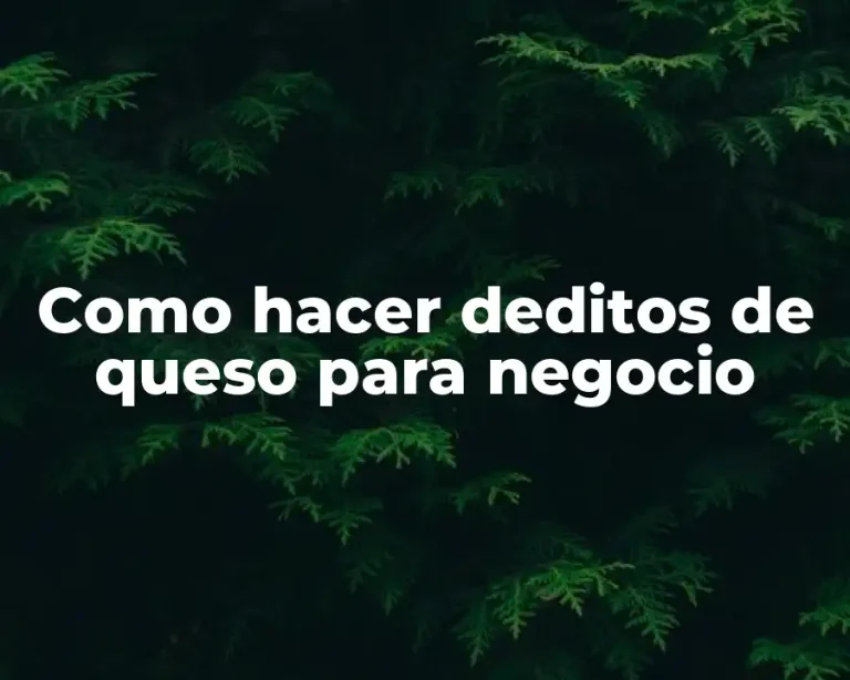 Como hacer deditos de queso para negocio