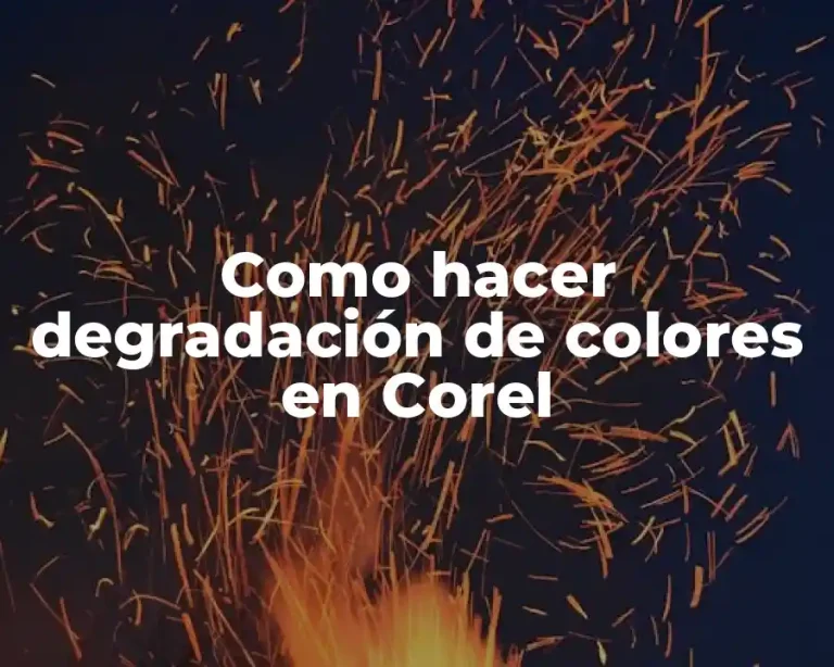 Como hacer degradación de colores en Corel