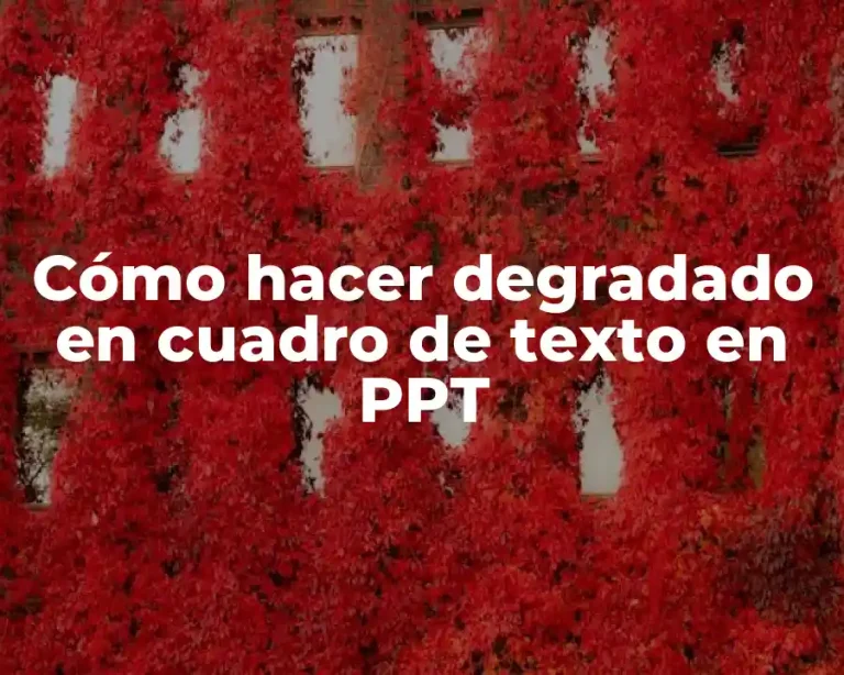 Cómo hacer degradado en cuadro de texto en PPT