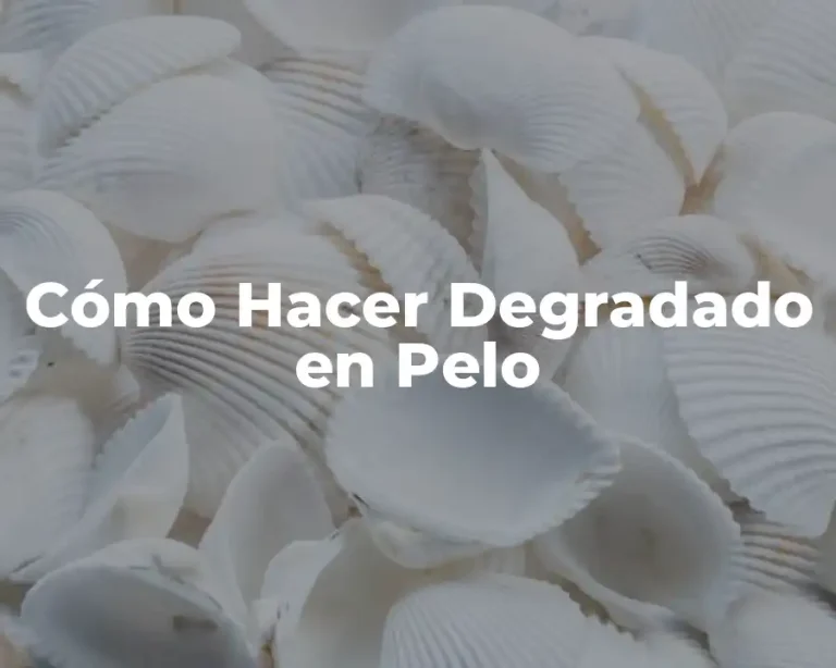 Cómo Hacer Degradado en Pelo