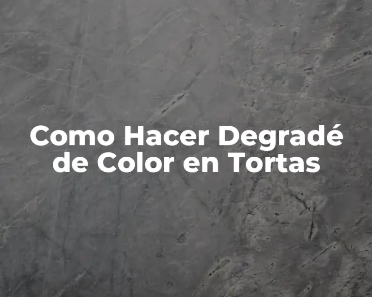 Como Hacer Degradé de Color en Tortas