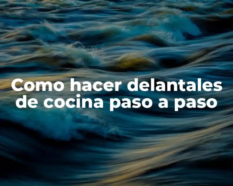 Como hacer delantales de cocina paso a paso