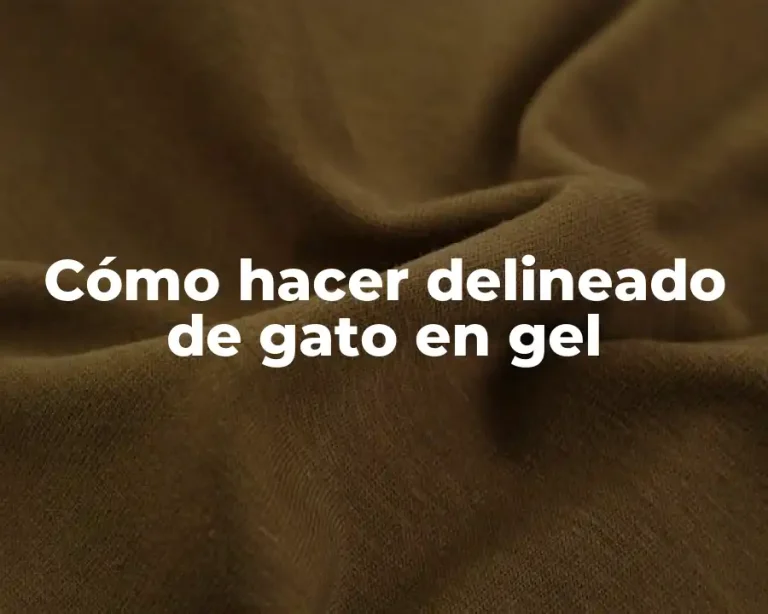 Cómo hacer delineado de gato en gel