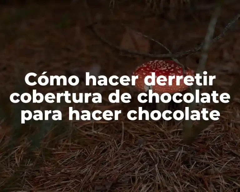 Cómo hacer derretir cobertura de chocolate para hacer chocolate