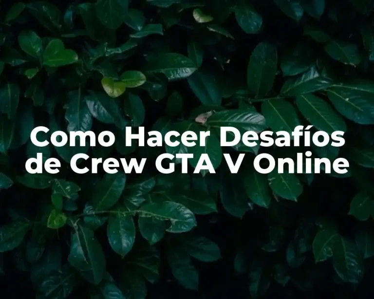 Como Hacer Desafíos de Crew GTA V Online
