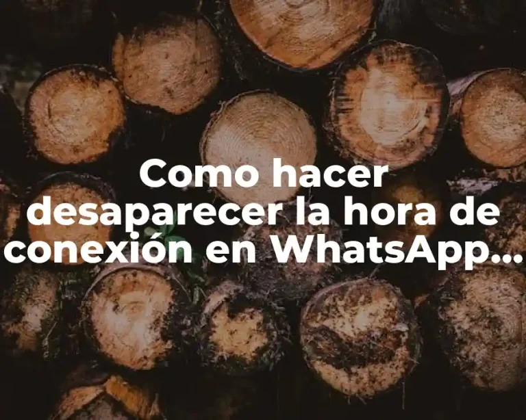 Como hacer desaparecer la hora de conexión en WhatsApp iPhone