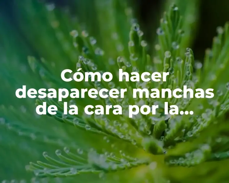 Cómo hacer desaparecer manchas de la cara por la menopausia
