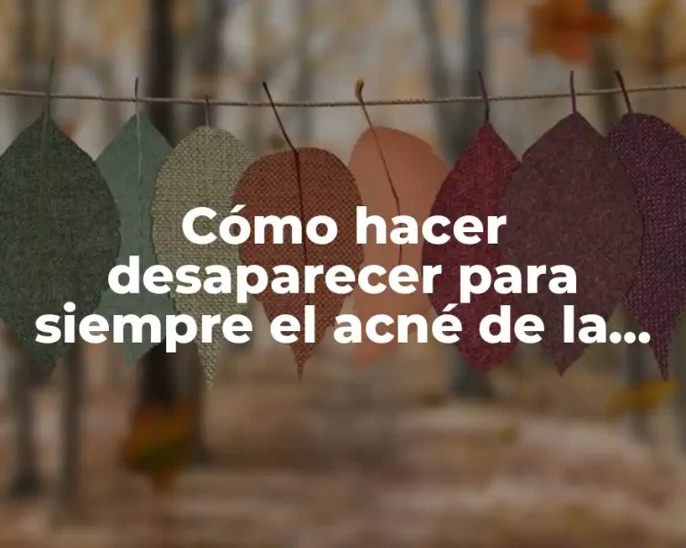 Cómo hacer desaparecer para siempre el acné de la cara